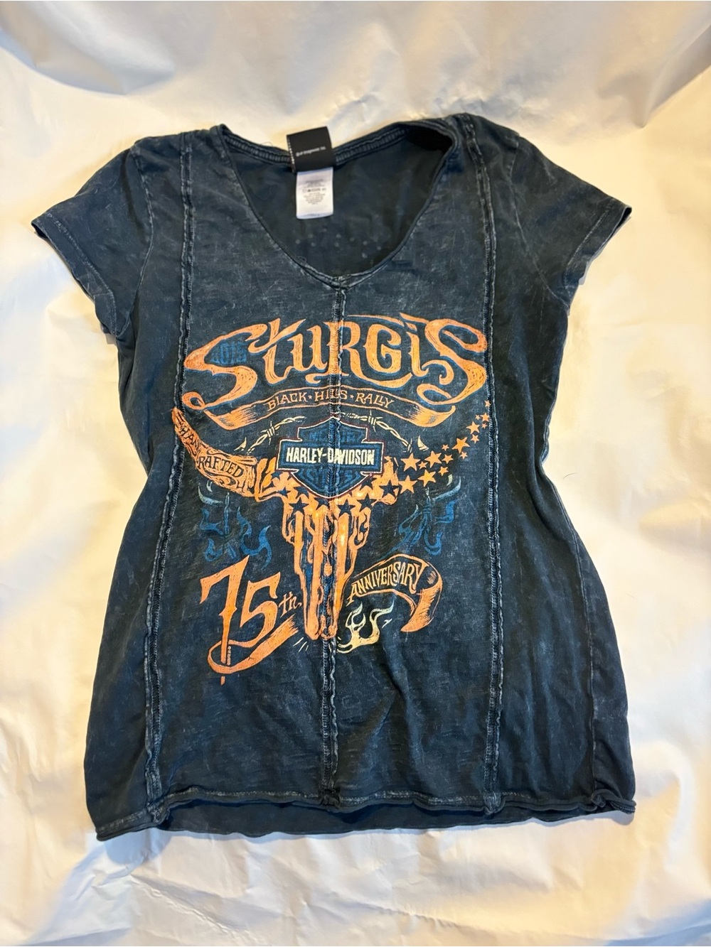 Harley-Davidson Women’s Sturgis 75th Anniversary Navy Graphic Tee